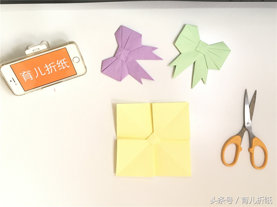 如何折纸迷你带蝴蝶结的高跟鞋,可以戴在头上的折纸蝴蝶结怎么做