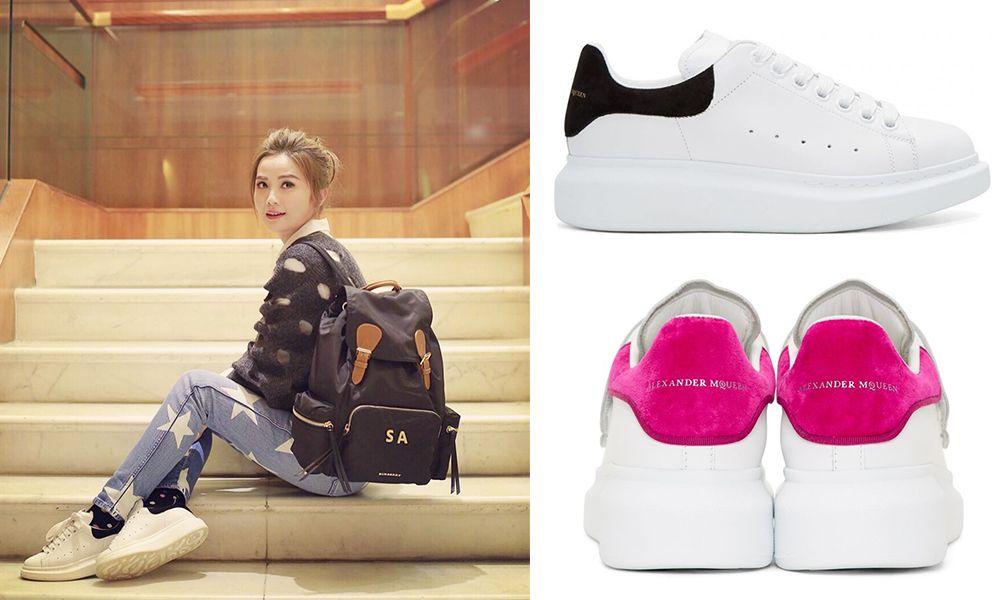 alexandermcqueen镭射厚底鞋,阿sa和昆凌