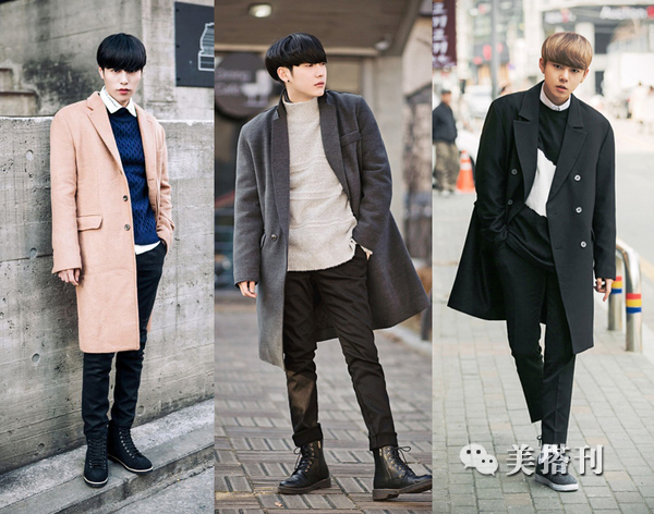 潮男外套冬高级感大衣,潮男高级感双面羊绒大衣