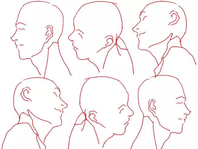 二次元漫画线稿高清图片,手绘二次元动漫少女线稿