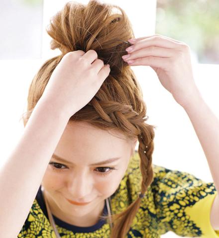 刘海清新编发教程简单,刘海长发简单减龄编发