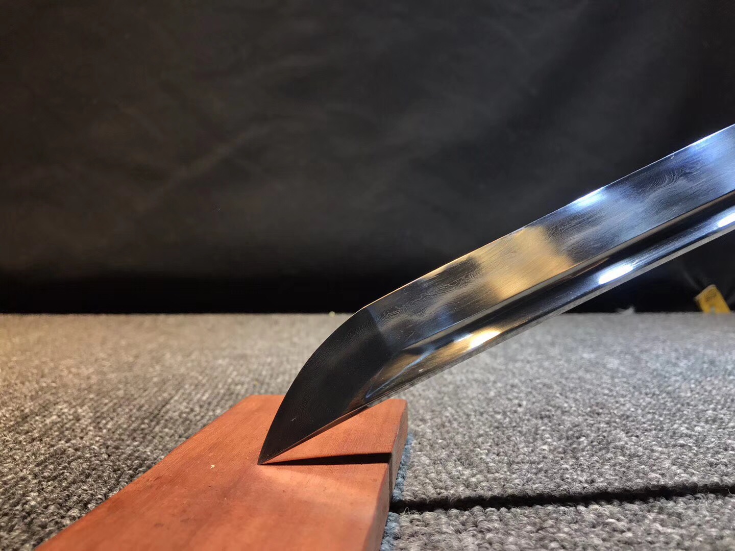 花纹钢武士刀100厘米,手工高性能花纹钢武士刀