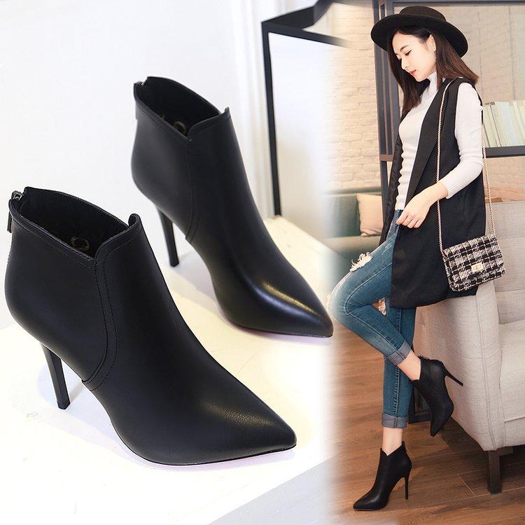 比较女人味又显年轻的高跟短靴,高跟短靴欧美气质女神范细跟