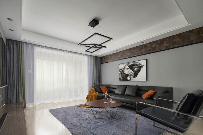 现代简约这样装才高端!绍兴金色丽都103㎡,三室两厅造价8万7