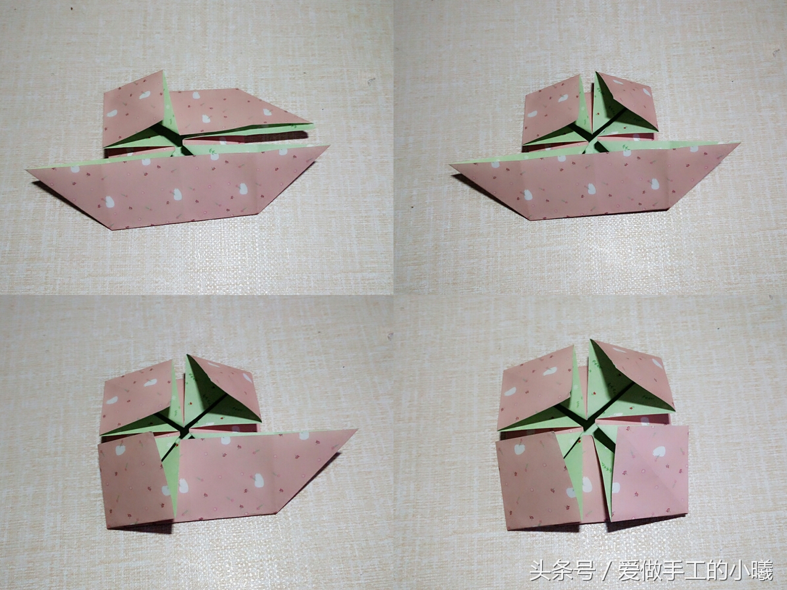 简单又漂亮的折纸大花篮,简单又漂亮的折纸花篮