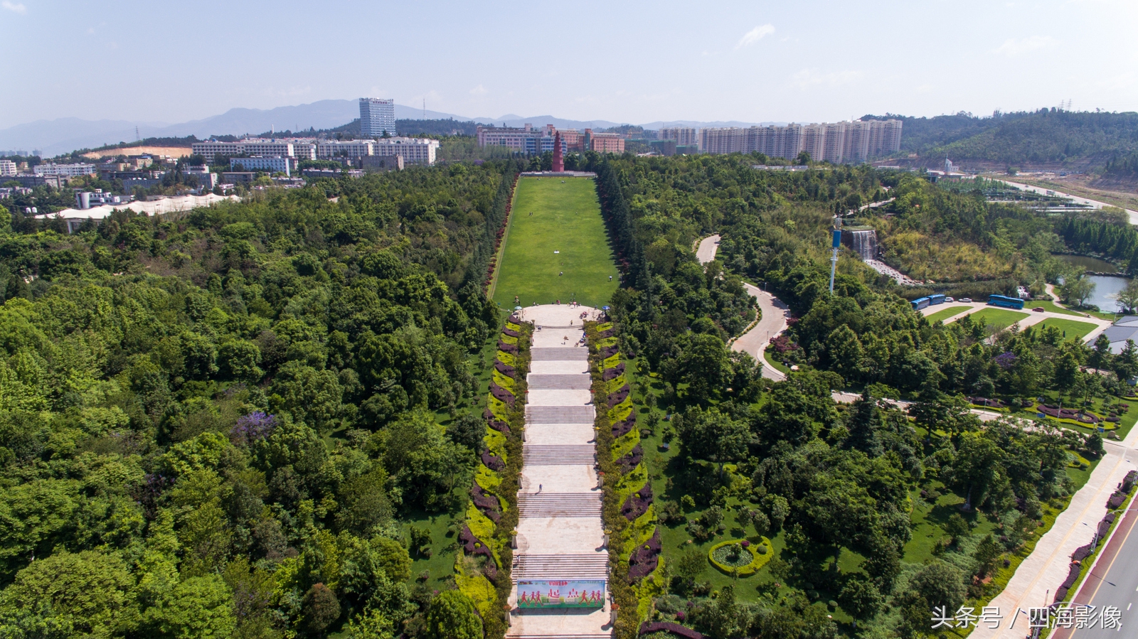 航拍云南玉溪市红塔区,红塔集团对玉溪的贡献