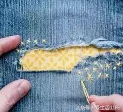 破洞衣服照样补出时尚来，衣物破损修补方法