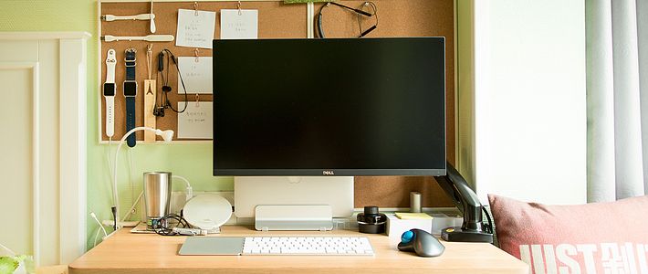 办公桌面舒适简约布局,好看的办公桌面布置