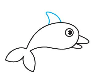 儿童简笔鲸鱼画,儿童鲸鱼简笔画步骤