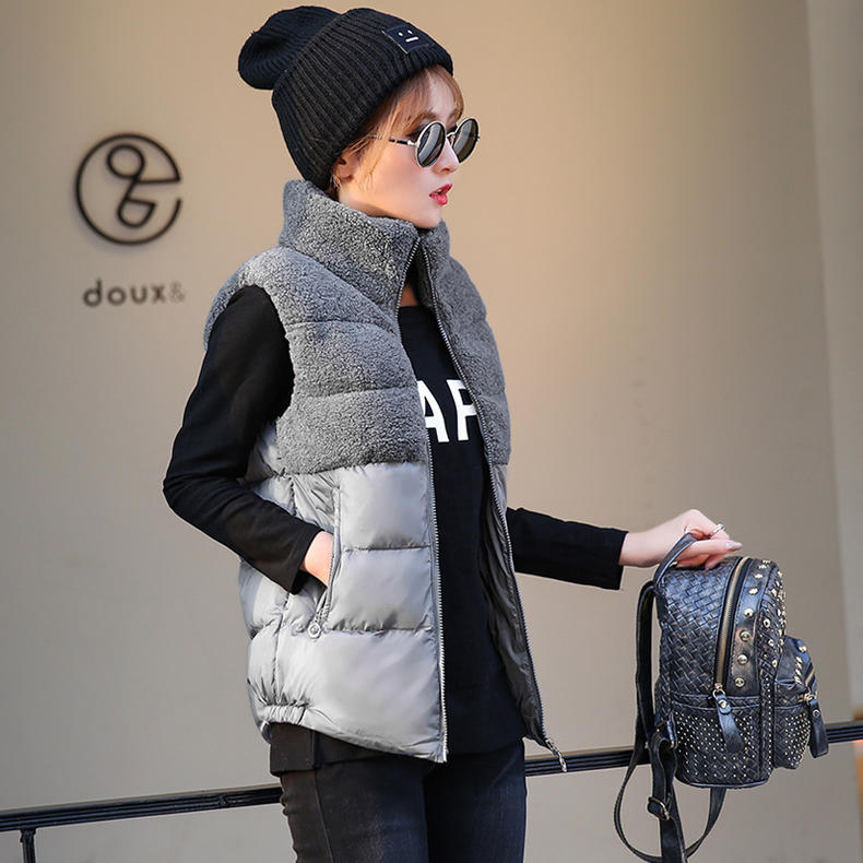 舒适羊羔绒马甲,棉马甲新中式