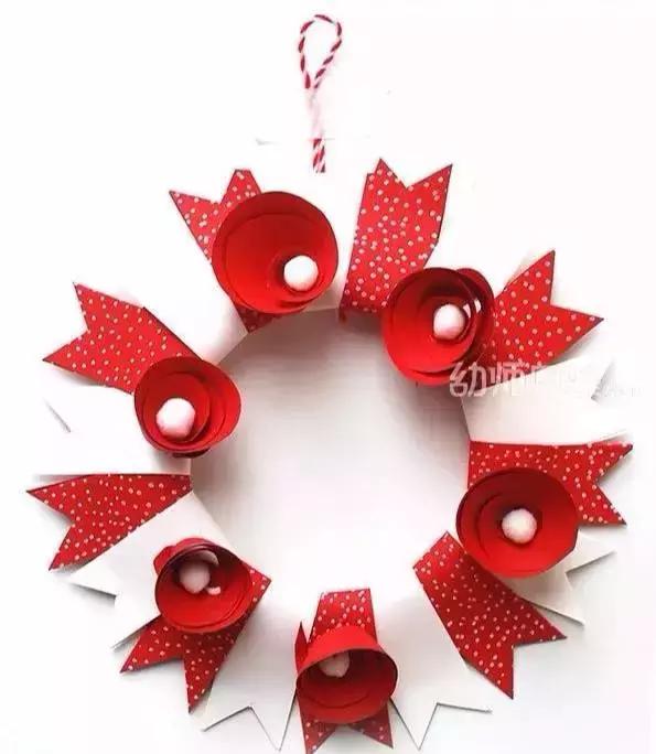 幼儿园废旧纸箱走廊环创吊饰双面,用废旧物品做关于冬天的手工吊饰