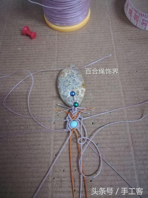 编绳项链背云的编法,宝宝平安扣编绳项链编法