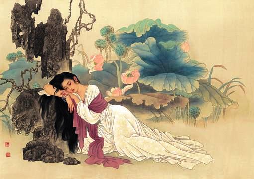 国画名家杨淑涛工笔仕女画欣赏,赵国经工笔仕女画作品欣赏