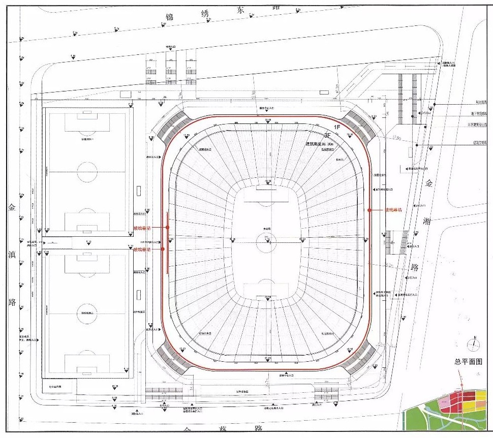 上海浦东足球场重大项目,浦东足球场竞标设计方案