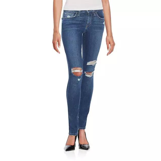 今年最潮弹力破洞微喇牛仔裤,潮流牛仔裤有哪些