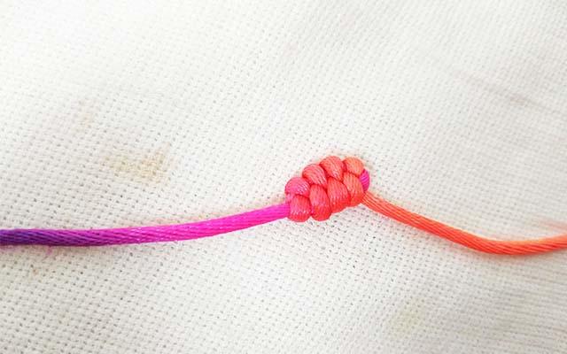 简单的麦穗编绳,麦穗结编绳教程手链