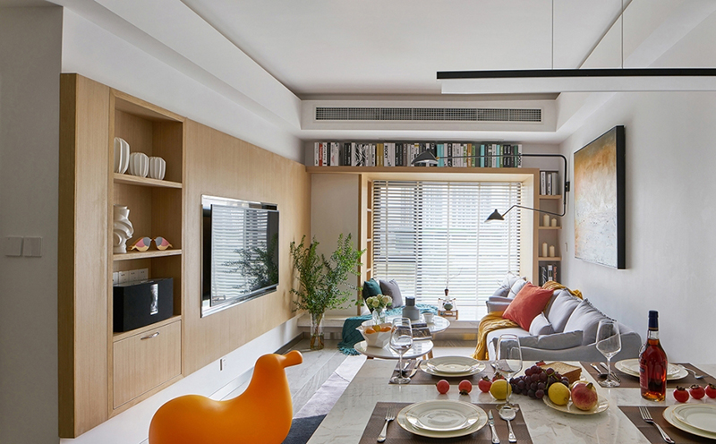 客厅书房茶室一体多功能房,客厅茶室书房一体小面积