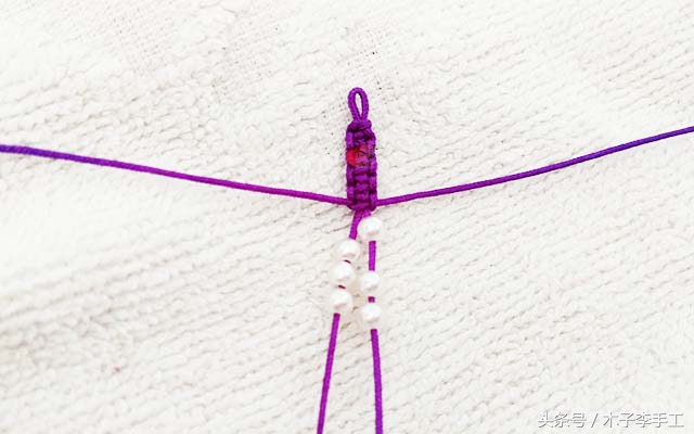 木子李手工编绳教程同心结,木子手工手链视频大全