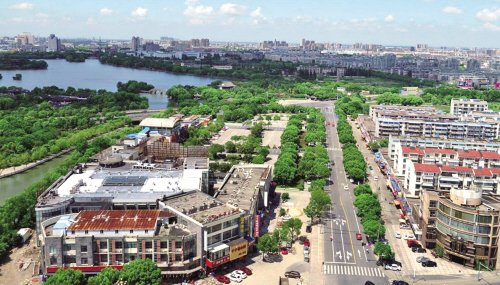 海盐最美网红路,海盐塘路图片