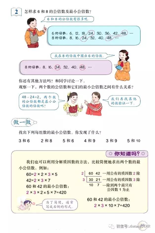 五年级下册数学人教版预习,寒假预习的资料