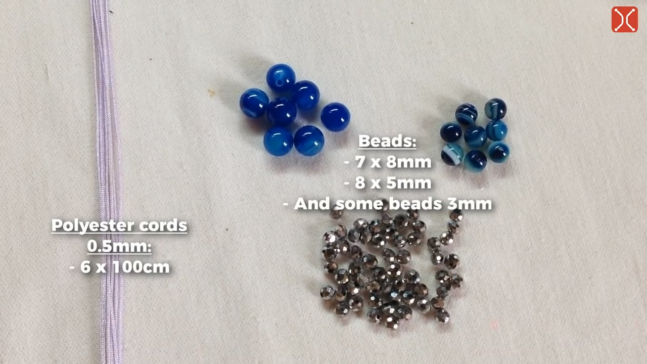 手链编织教程金刚结编织法,母亲节礼物diy手链编织