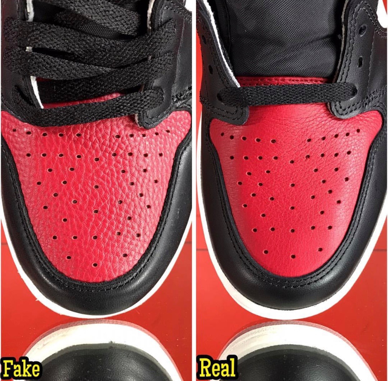 aj1bred真假,怎么分辨aj1的真假低帮