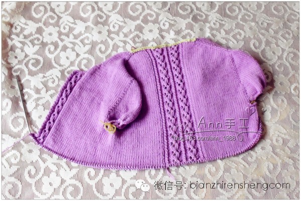 彩虹色针织女童开衫教程,春天宝宝开衫教程