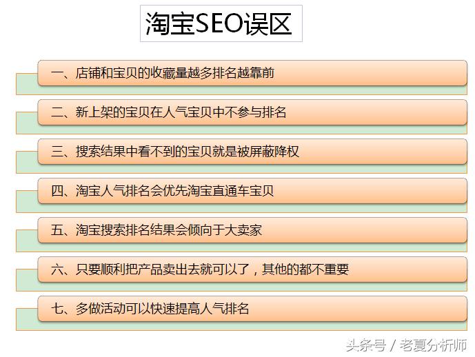 淘宝seo培训常见误区,淘宝搜索seo是什么意思