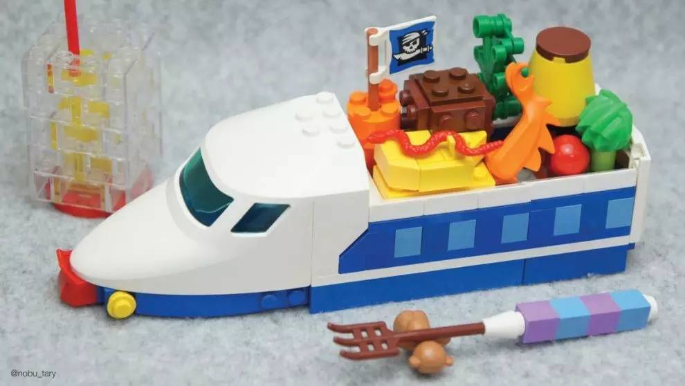 乐高玩具日本厨房料理,乐高牛肉披萨玩具