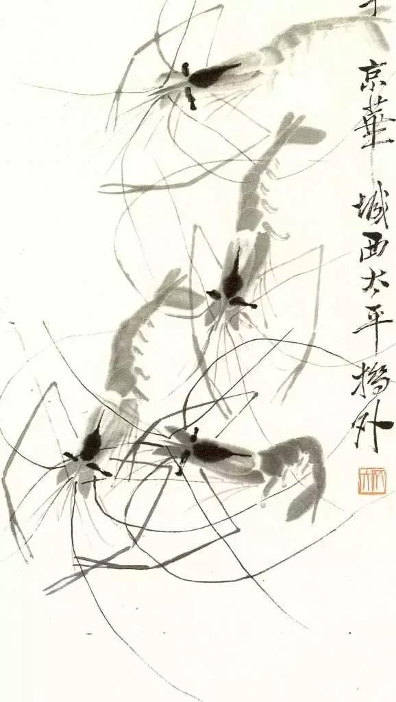 齐白石画虾的6只虾,画虾齐白石虾的画法步骤