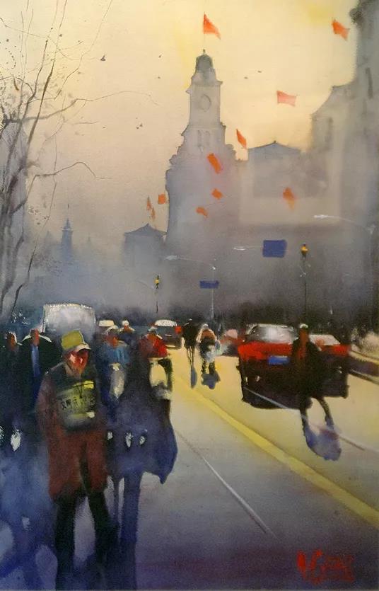 水彩大师阿尔瓦罗绘画作品,乌拉圭创意画家