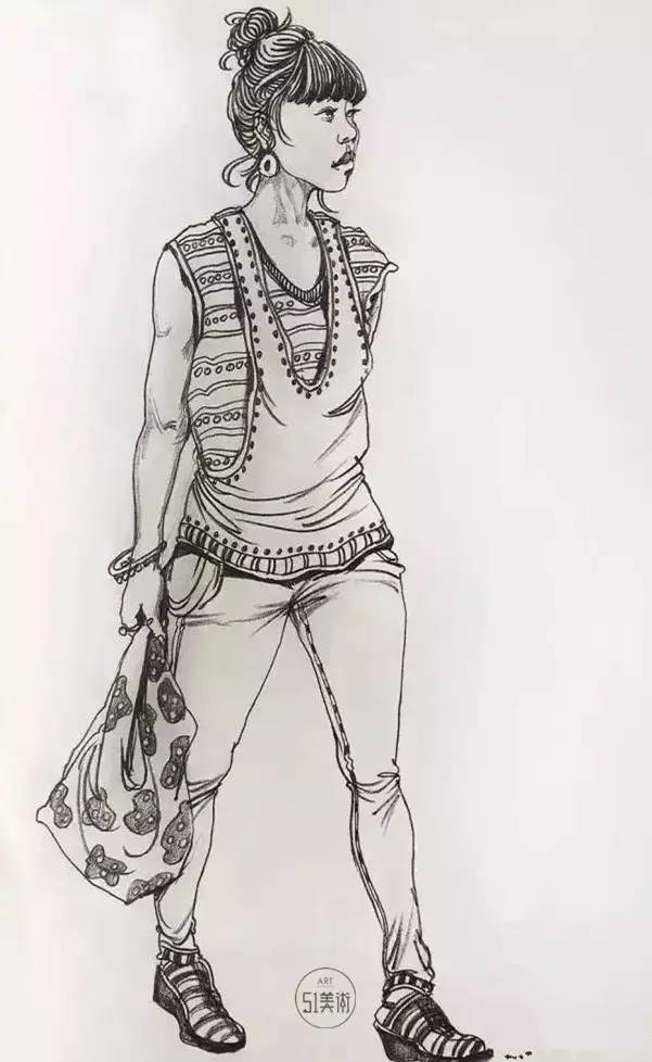 速写装饰线运用,画速写的线条怎样生动