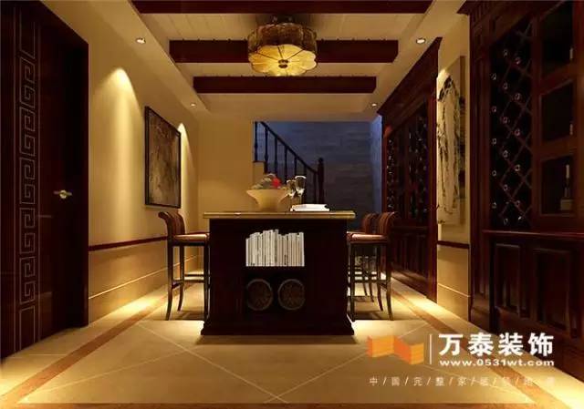 济南300平方别墅中式装修设计图,济南漫山香墅别墅装修