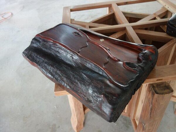 怎样用大红酸枝做茶台,朋友送来的茶台