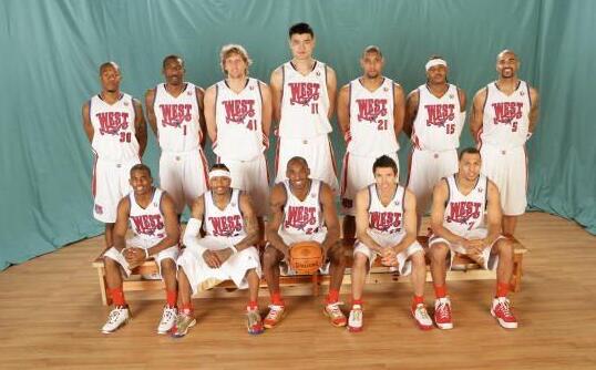 NBA03—16赛季全明星全家福照片詹韦好基友邓肯跨世纪