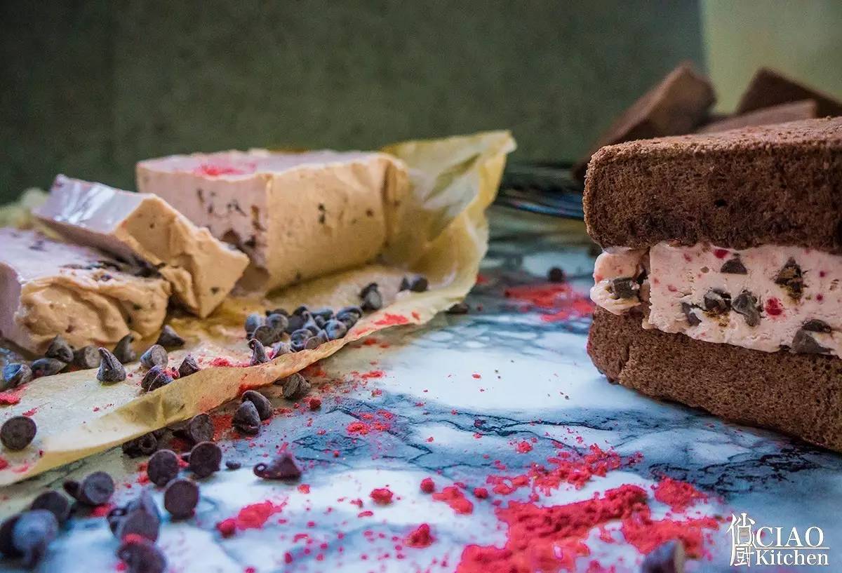 抹茶三明治冰淇淋,冰淇淋三明治吐司