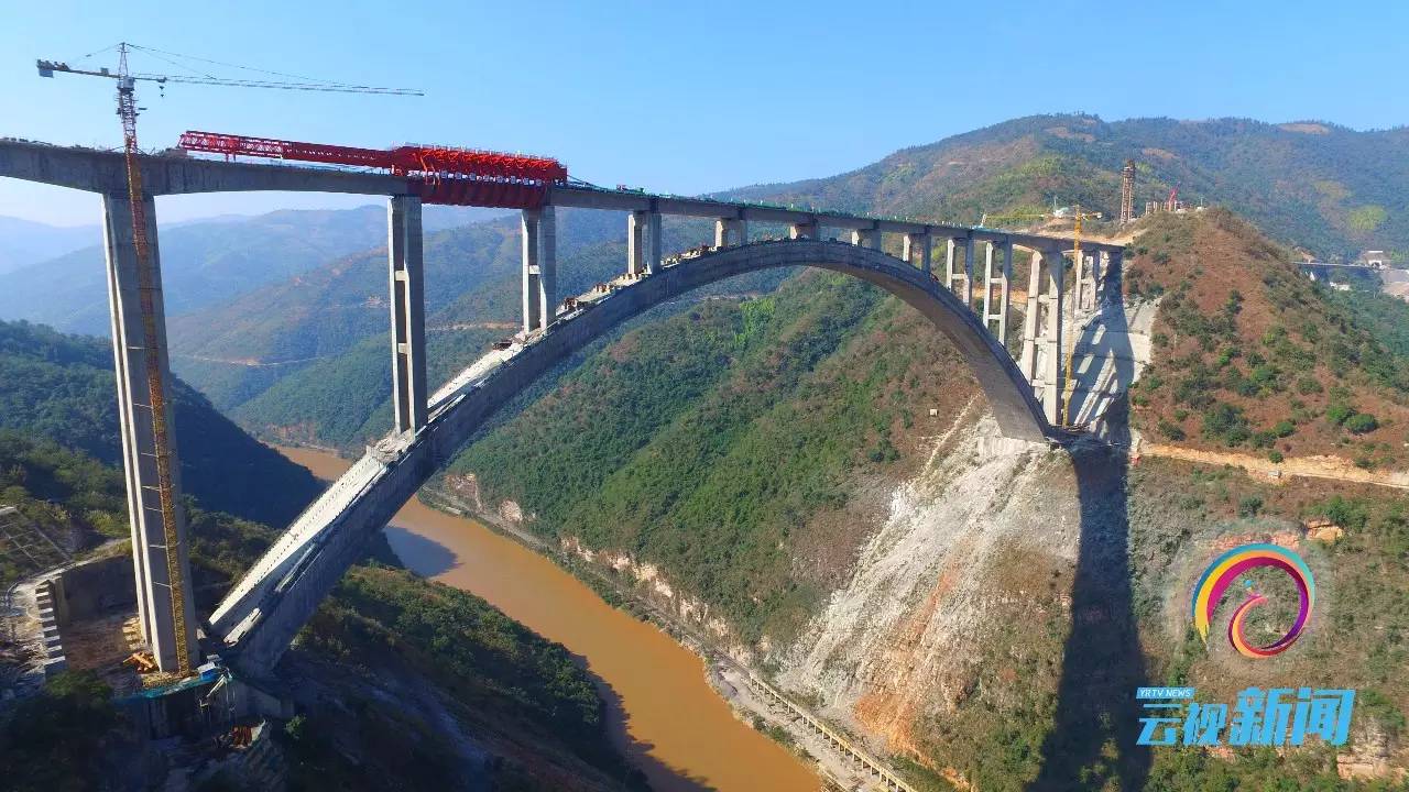 北盘江铁路特大桥和公路特大桥,中国最高桥北盘江大桥建设