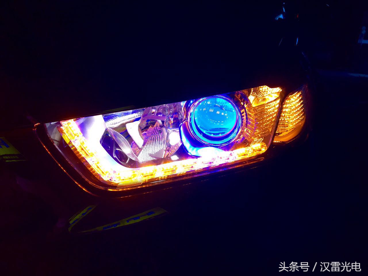 金牛座福特顶配灯,19款福特金牛座幻彩氛围灯