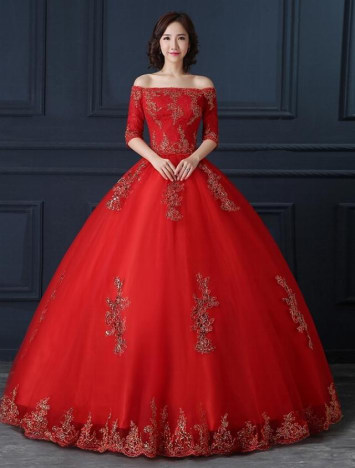 婚纱礼服红色图片,红色薄款婚纱礼服怎么搭配图片