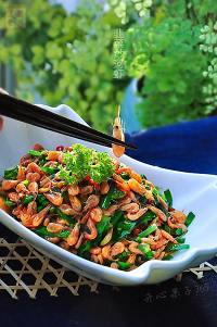 第一美食阿飞韭菜炒河虾,第一美食韭菜炒河虾做法