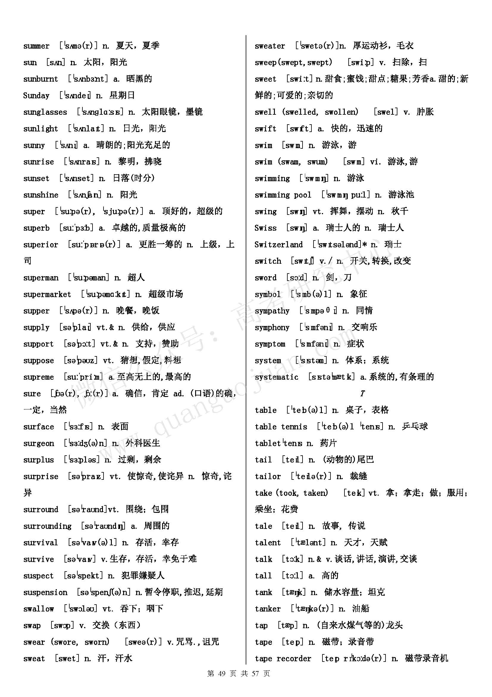 初中英语单词必背3500词汇书推荐,高考英语必背3500词