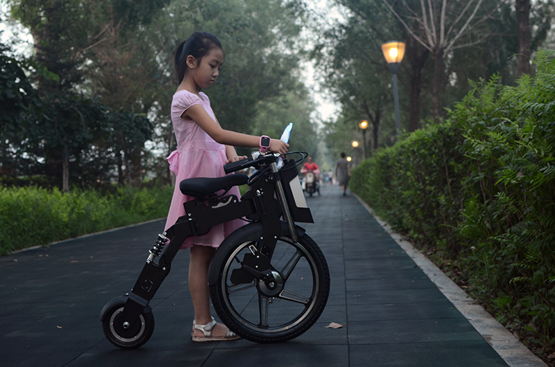 公园便携折叠小孩车,公园电动儿童游玩车