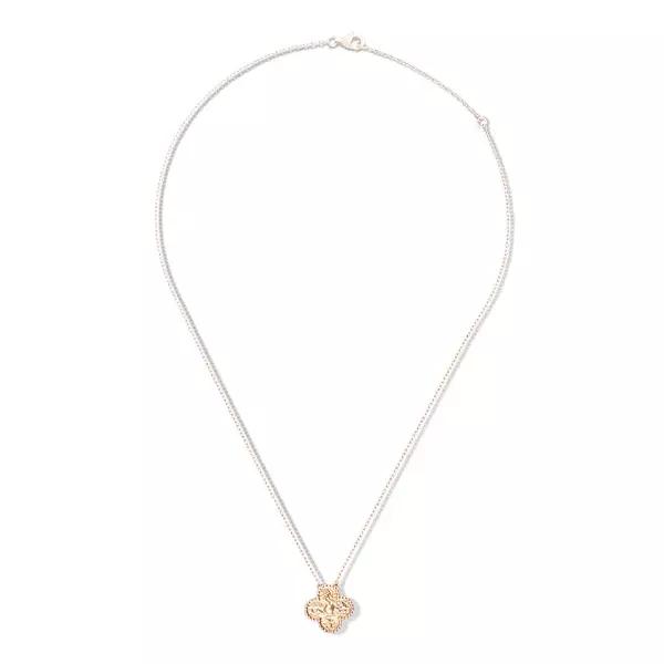 vca四叶草带钻项链系列,vca梵克雅宝四叶草项链