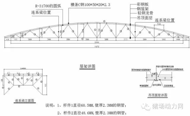 普通母猪场设计图纸,100头标准母猪场设计图