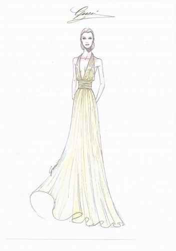 valentinogaravan官方手稿,valentino品牌红色礼服