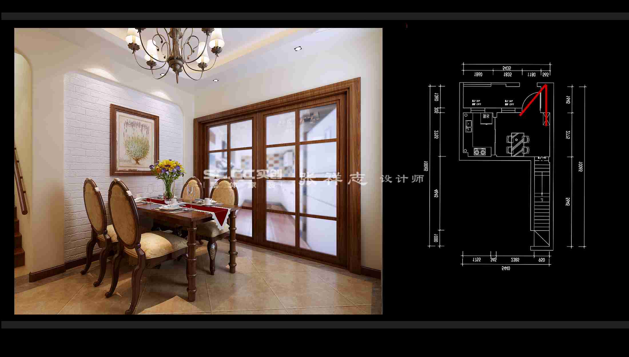 红墅湾装修案例,凯旋湾117平米户型装修案例