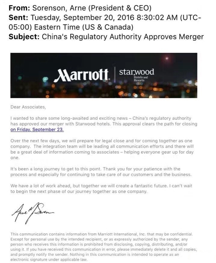 喜达屋与万豪合作,万豪全新会员计划