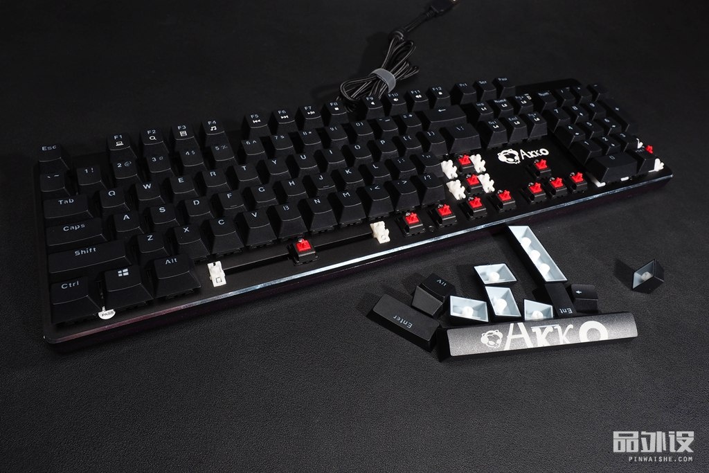 akko机械键盘拆开,akko5108s机械键盘测评快银