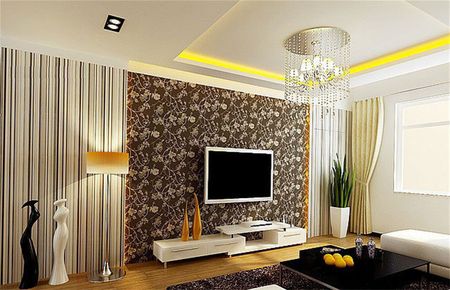 惊艳的客厅背景墙,小户型客厅装修图电视背景墙