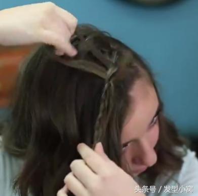 带刘海简单编发长发适合手残党,无刘海手残党编发中短发